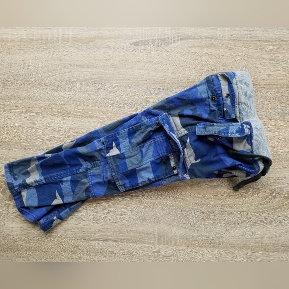 2011 vguc Mini Boden boys size 7 camoflauge blue cargo pants - Picture 8 of 10
